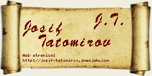 Josif Tatomirov vizit kartica